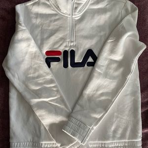 White Fila pullover